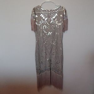 Silver Sequence Dress Large
